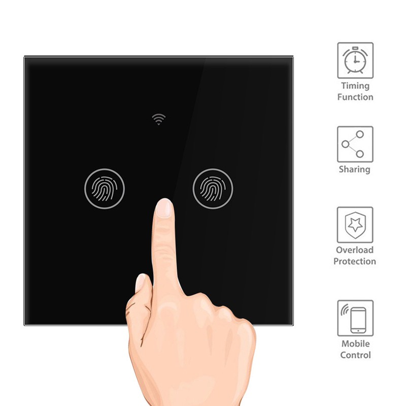 LED WIFI Intelligent Wall Touching Switch Mobile Phone APP Remote