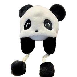 Kids Winter Hat,Kids Plush Hat Kids Warm Beanie Hat with Ear Flap Toddler Winter Hat Plush Warm Caps,Kids Warm Fleece Lined Knit Hat Winter Knit Hats for Children 2-10 Years (UK, Age, One Size, Black)