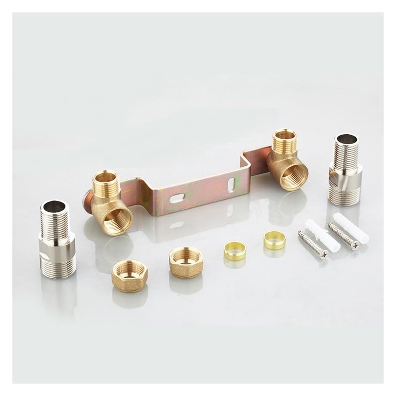 OMOTOOL Concealed Shower Faucet Wall Bracket Positioner Connector 15mmx1/2'' for