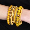 RIAH FASHION Multi Color Stretch Beaded Stackable Bracelets - Layering
