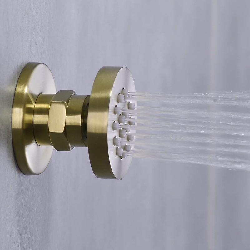 Solid Brass Body Spray Shower Jet - Round Massage Side