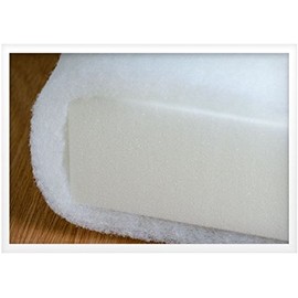FoamRush 5" x 25" x 25" Seat Cushion Foam with Batting/Dacron (Cushion Seat Replacement) Made in USA