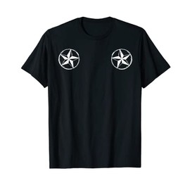 Nautical Star Tattoo Style Grunge Punk Rock Skater Aesthetic T-Shirt