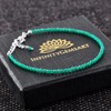 InfinityGemsArt Green Onyx Bracelet Gemstone Full Micro Beads Dainty Stone
