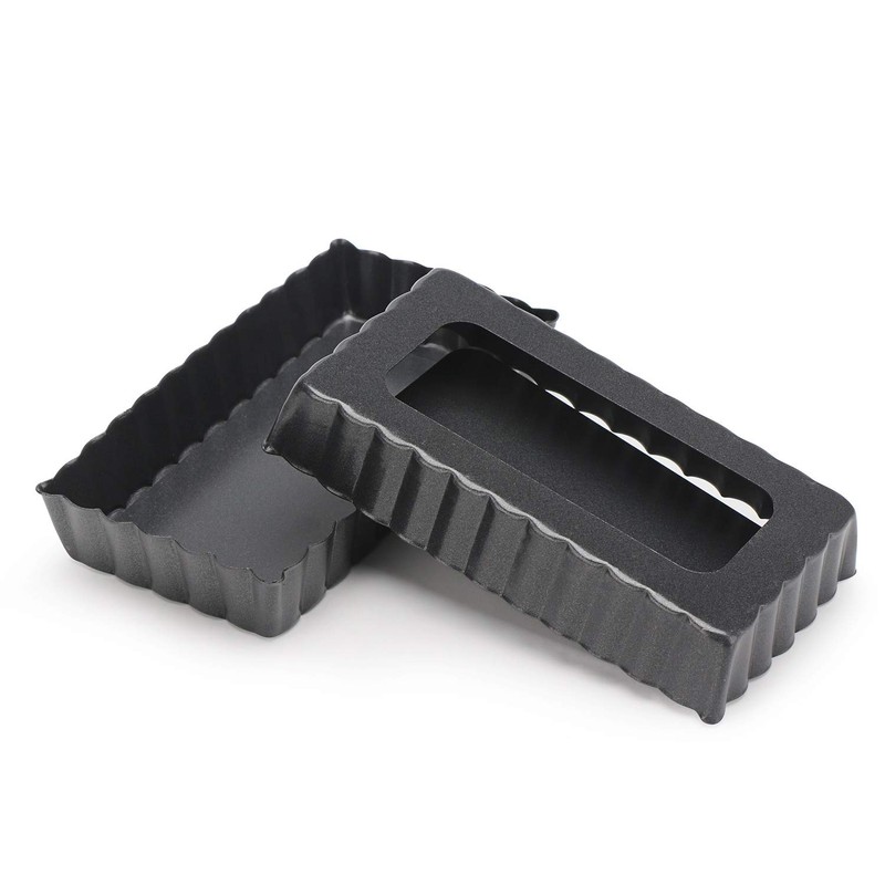 Mini Tart Pan, Beasea 4 Inch 6pcs Rectangle Tart Pan