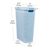 Mind Reader Slim Laundry Hamper with Lid, 40L Clothes Basket,