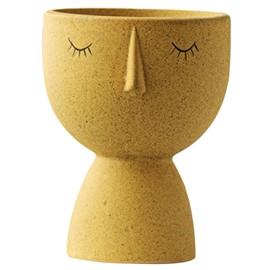 Totority Ceramic Planter Pot Small Desktop Flower Pot with Unique Abstract Design for Cactus and Succulents for Office and Home Decor Easy to Clean Compact for Spaces