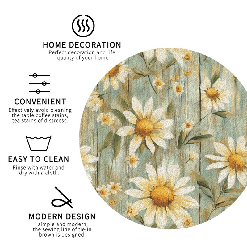 OEDTF Coasters Set of 6, Desktop Protection, Easy Clean, Waterproof,