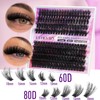 EYDEVRO Cluster Lashes D Curl Fluffy Individual Eyelashes Lash Extension