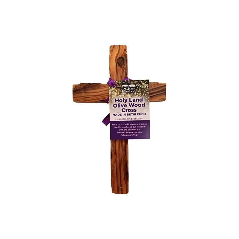 Logos Trading Post Holy Land, Jerusalem, Olive Wood Wall Cross