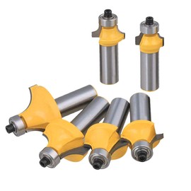 Bestgle 6Pcs 1/2 Inch Shank Round-Over Router Bits Corner Rounding Edge-forming Roundover Woodworking Milling Cutter Tool 1/2" 1/8" 1/4" 5/16" 3/8" 7/16"