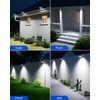 4 Pack White Solar Powered Gutter Lights Outdoor Decorative Waterproof