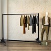 Simple Houseware Industrial Grade Z-Base Garment Rack, 500lb Load with