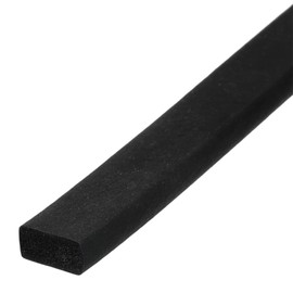 TOP-VIGOR EPDM Rubber Foam Strip 10mm(W) x 5mm(T) x 2.5m(L) Flexible Rubber Sealing Strip Neoprene Sheet Weatherproof Door Seal Insulation Craft Foam Tape Black