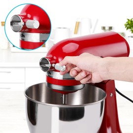 2PCS Attachment Hub Thumb Screw for Kitchenaid Stand Mixers, Long Knob Screw Accessory Replacement Part, Silver