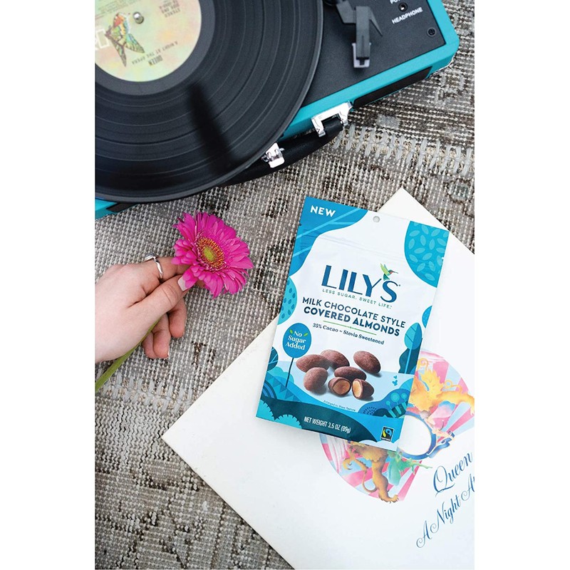 Milk Chocolate Style Covered Almonds By Lily's | Stevia Sweetened,