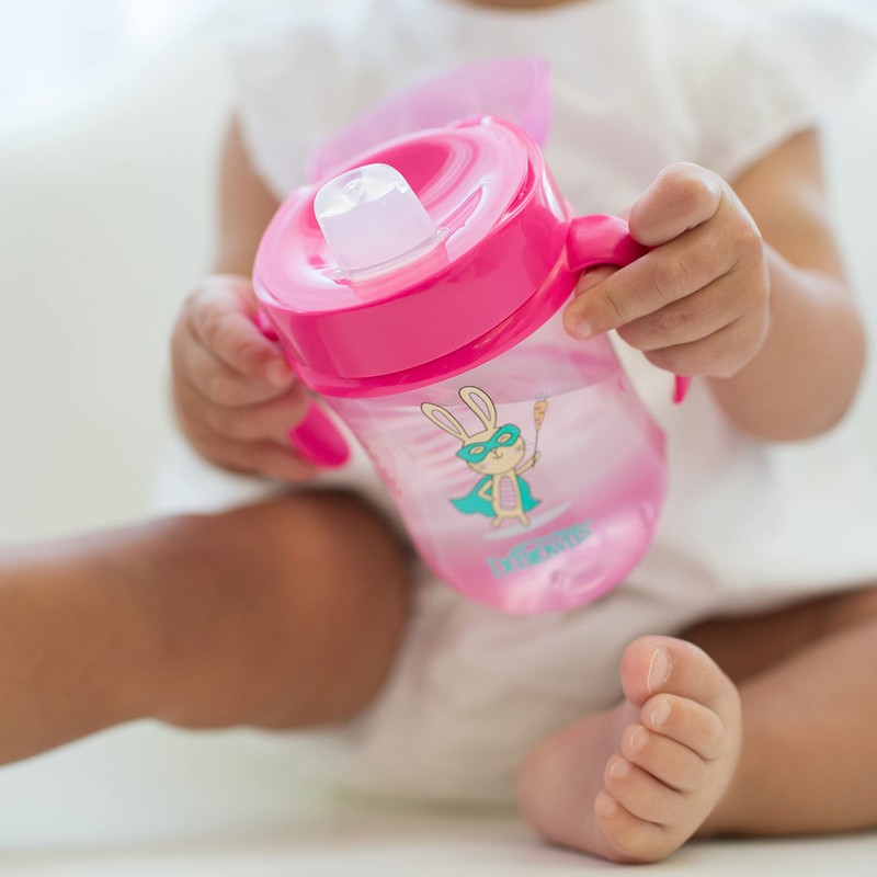 Dr. Brown's Milestones Soft Spout Sippy Cup with Handles, Pink