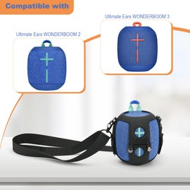 TXEsign Travel Carrying Case for Wonderboom 3, Hard Shell Protective Cover for Ultimate Ears WONDERBOOM 3/2 Portable Bluetooth Speaker, EVA Travel Carrying Case with Adjustable Shoulder Strap