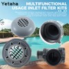 Yetaha Swimming Pool Inlet Outlet Strainer Attachment, Inlet Filter Kits