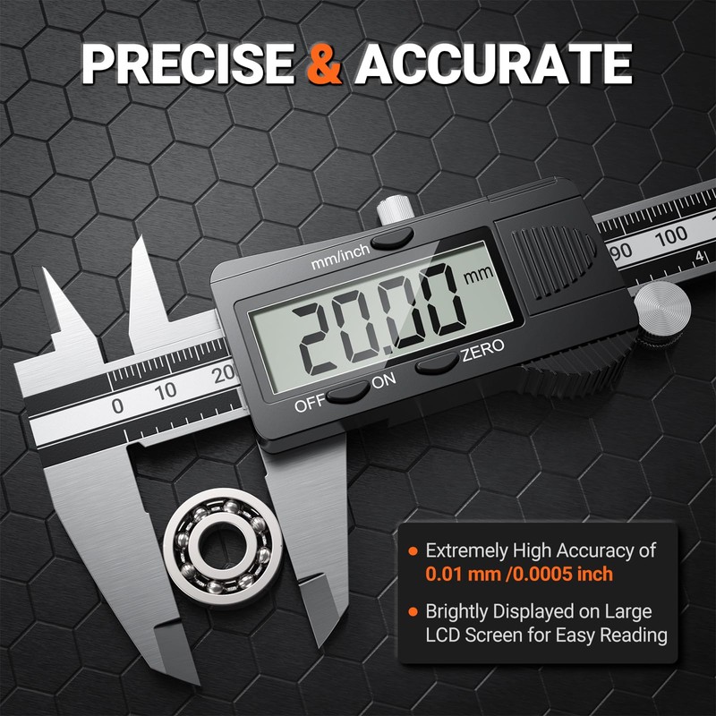 Digital Vernier Caliper, Preciva 150mm Electronic Precision Calipers Measuring Tool