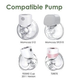 Maymom Duckbill Valve Compatible with Momcozy S9/S12, Spectra Caracup, FEISIKE Cup 2011 Version, TSRETE; 4 Piece (White, for Momcozy TSRETE, with Membrane)