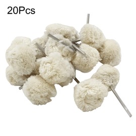 LDEXIN 20Pcs Cotton Polishing Buff Wheels with 3/32" (2.35mm) Shank for Dremel Rotary Tools, Jewelry Watch Light Polishing Wheel
