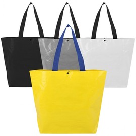 Large Glossy Tarpaulin Bag (W43cm x H38cm) 15cm Depth Glossy Tarpaulin Bag Extra Large (White) 5ea