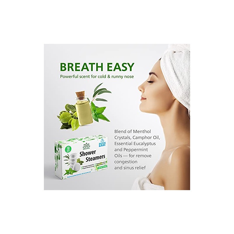 Vaporizador de ducha extra fuerte – Cristales de mentol, cristales
