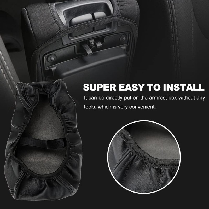 sportuli Center Console Cover Anti-Scratch Leather Armrest Cover Replace for