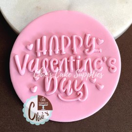 Unbranded Happy Valentine's Day Fondant Debosser Stamp