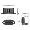 Ccjh Sliding Barn Door Hardware - Floor Guide, Black, Carbon