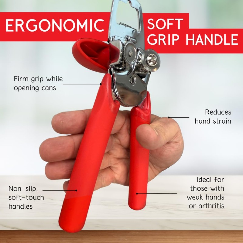 Superior Stainless Steel Can Opener - Durable, Easy to Use