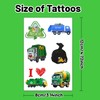 24 Sheets Garbage Truck Temporary Tattoos Stickers, Garbage Trash Truck