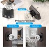 Gobrico Crystal Privacy Door Knob with Lock Inside,Keyless Heavy Duty