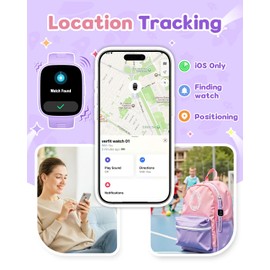 TICTIKY Smart Watch for Kids with Location Tracker (iOS Only) No APP Needed, Fitness Tracker, Pedometer, Heart Rate, Sleep Tracker, IP68 Waterproof, Puzzle Games, Kids Watch for Girls 5-12