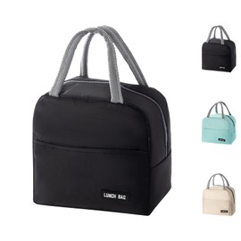 SUOXU Insulated Lunch Bag for Men Women Kids Cool Bag- Reusable Thermal Food Bag with Leak-Proof Liner, Cooler Tote for Work, School, Picnic & Travel (5L-Black)