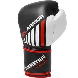Meister Gel Armor 16oz Training Boxing Gloves w/Full Grain Leather + Mesh Drawstring Bag