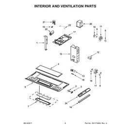 Kircuit Replacement Part for Whirlpool Microwave WMH31017HZ Series,Part 12 Capacitor, Hood Motor (Replaces: W10605896) of Interior and Ventilation Parts