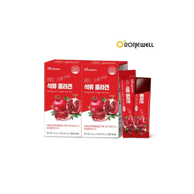 Ronnywell Red Pomegranate Collagen 20g 15 Sachets / 로니웰 레드