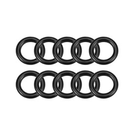 TOP-VIGOR 10Pcs Nitrile Rubber O-Rings, 10mm OD 6mm ID 2mm Width Metric Sealing Gasket, Rubber Washers O Rings Spacers for Faucet Plumbing Automotive Repair, Black