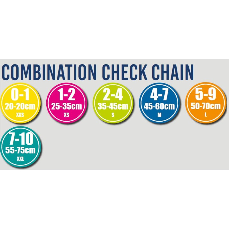 Ancol Heritage Nylon & Chain Check Collar Red 55 -