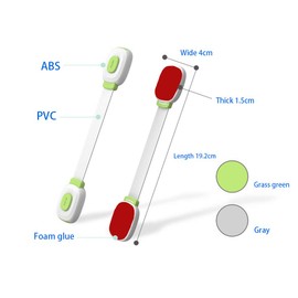 Baby Proofing,Child Locks for Cabinets,Fridge Lock,Child Locks for Doors,Refrigerator Freezer Door Lock Latch Child Cabinet Lock Baby Safety Child Lock(2PCS)