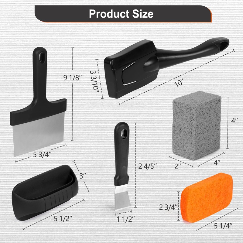 SHINESTAR Griddle Cleaning Kit for Blackstone, 12-Piece Flat Top Grill