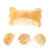 WOONEKY Handmade Natural Horn Scalp Massage Comb with Thickened Wide