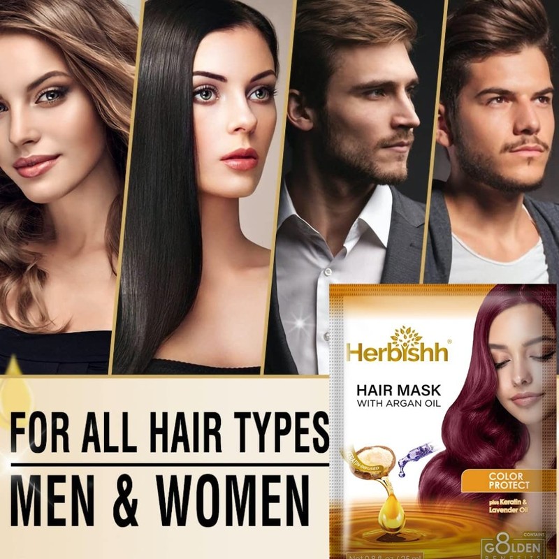 Herbishh Argan Hair Mask-Deep Conditioning & Hydration For Healthier Looking