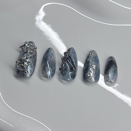 ⛓️ Hip y2k handmade nail tips⛓️ - Square / ⛓️ 힙한 y2k 쇠맛 수제네일팁⛓️ - 스퀘어