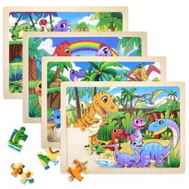 SAYHALO Puzzle from 4 5 6 7 8 Years, 6 x 60 Pieces Children's Wooden Puzzle, Preschool Educational Toy, Gifts for Children for Boys and Girls