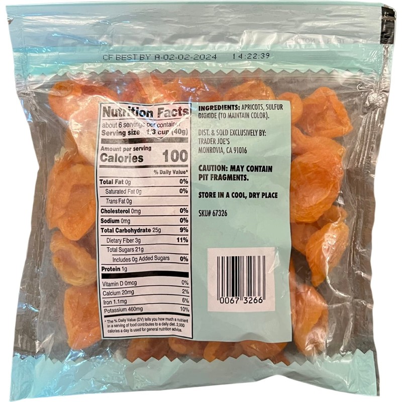Trader Joe's Extra Choice California Apricots Dried & Pitted, 8
