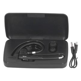Bluetooth Headset Stylish Noise Canceling Waterproof Wireless Bluetooth Earpiece with Digital Display for Driving Meeting Listening