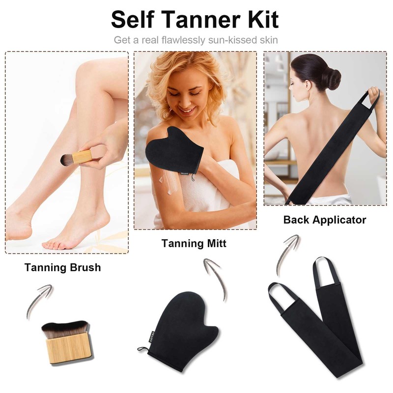 3 in 1 Self Tanning Mitts Self Tanner Mitt Applicator